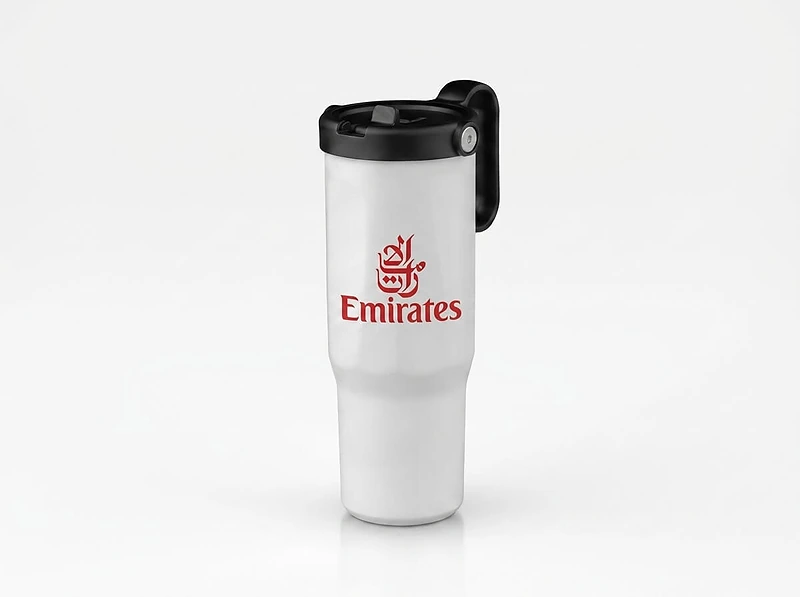 Recycled Stainless Steel Mug with Straw
