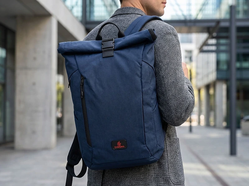 Recycled Ocean Plastic Roll-Up Backpack