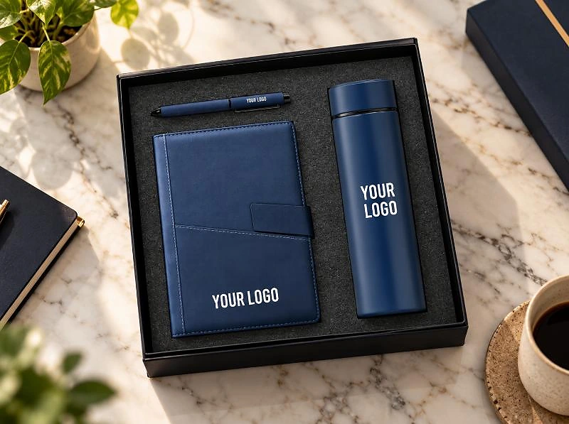 Blue Corporate Gift Set – 3-Piece Executive Gift Set in UAE