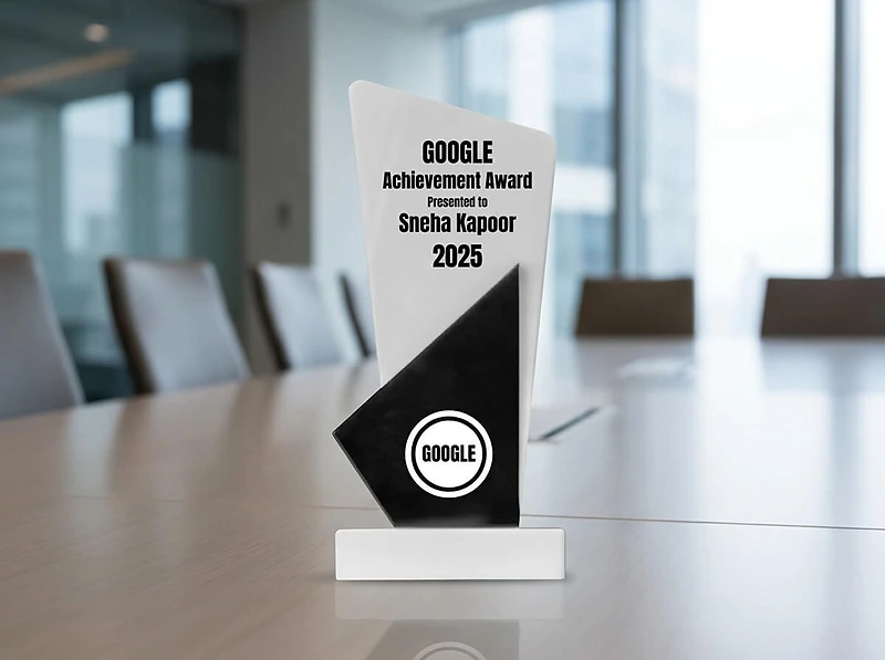 Black and White Stone Trophy