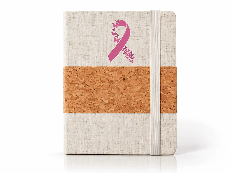 Breast Cancer Awareness Cork + RPET Notebook Pen Set in UAE