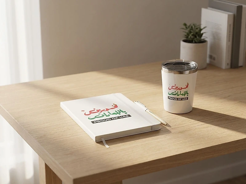 Proud of UAE Notebook & Travel Mug Gift Set
