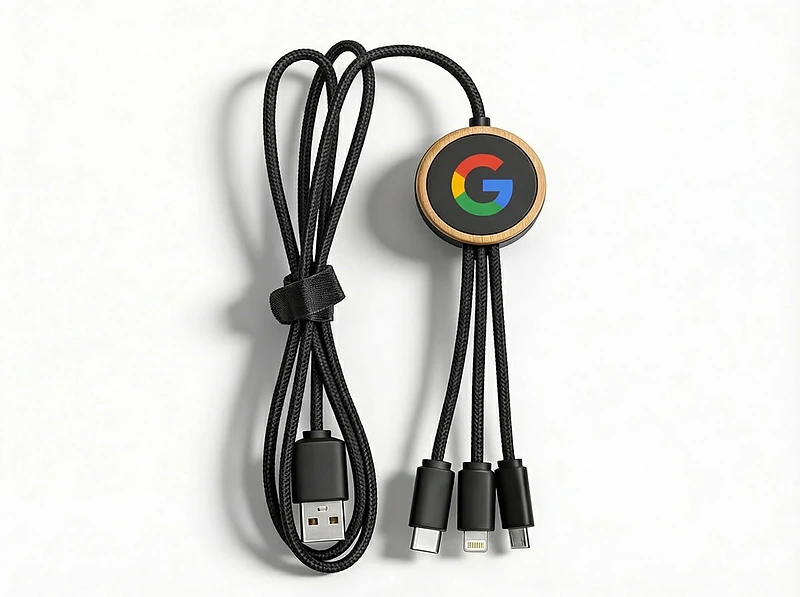 3-in-1 Multi-Charging Cable 100 cm with Light-up Logo