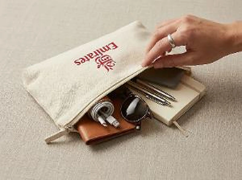 Cotton Pouch With Zipper