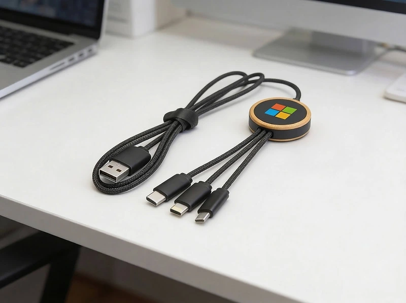3-in-1 Multi-Charging Cable 100 cm with Light-up Logo