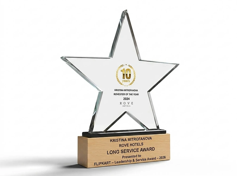 Star Shaped Crystal Award