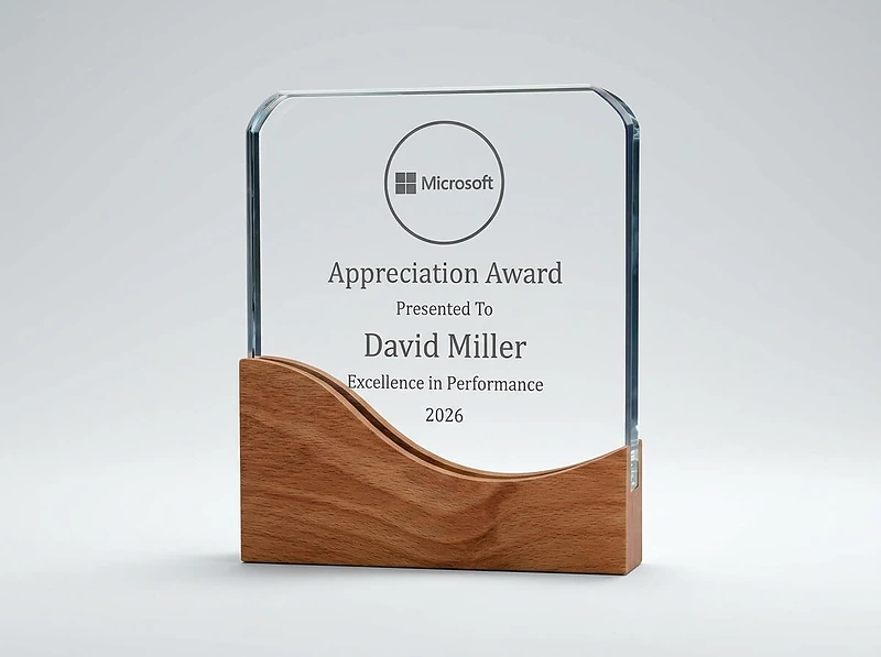 Square Crystal Award