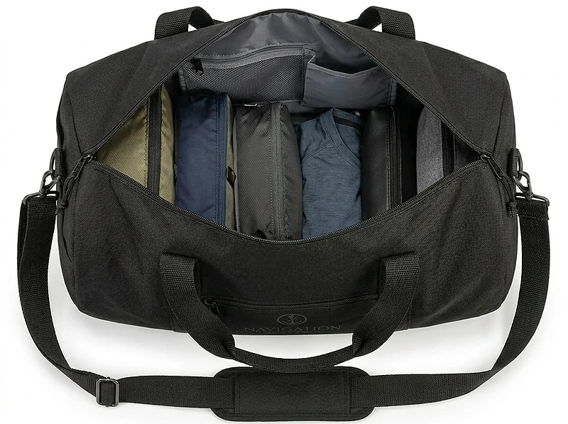 Polyester Duffle Gym Bag with Zipper Closure