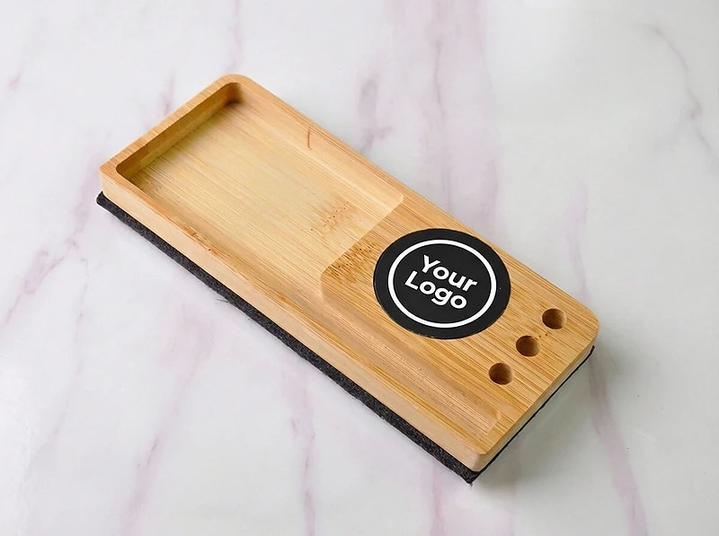 RCS PU Mousepad with Bamboo Wireless Charger