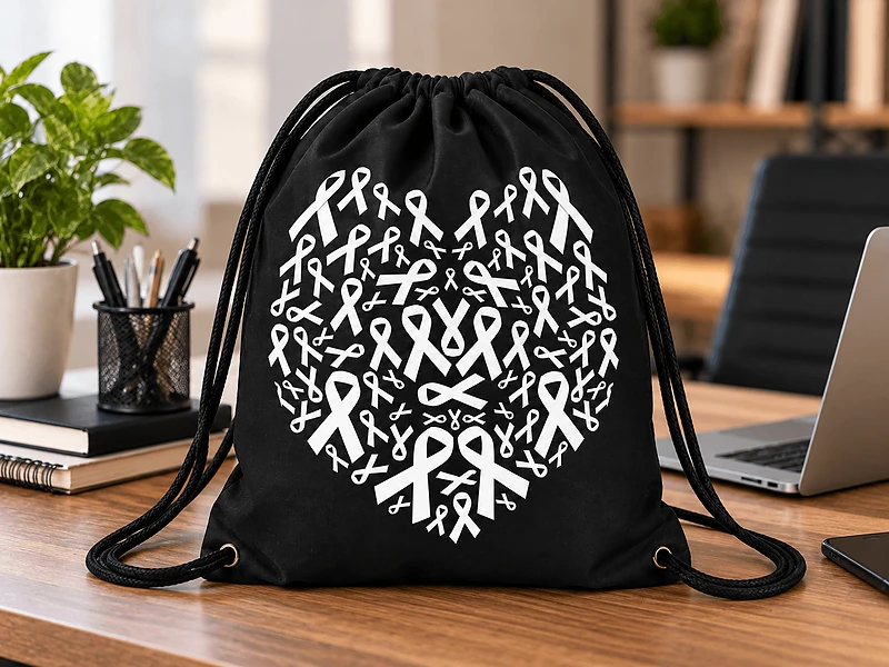 Breast Cancer Awareness Cotton Drawstring Bags in UAE