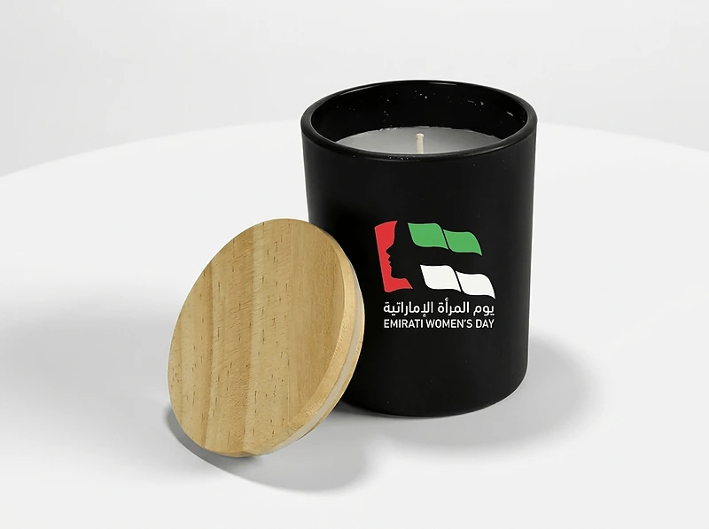 Scented Candles Arabian Oud & Vanilla Fragrance in Glass Bottle