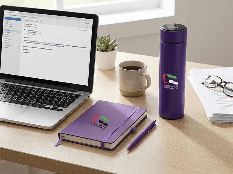 Notebook, Pen and Digital Thermos Set in UAE