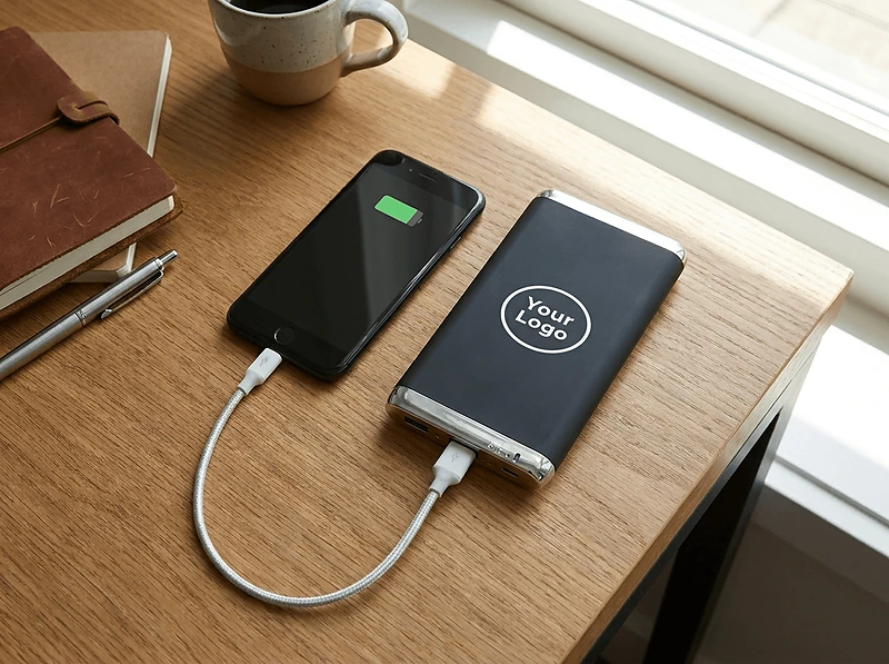 Slim Powerbank With Lightup Logo In UAE