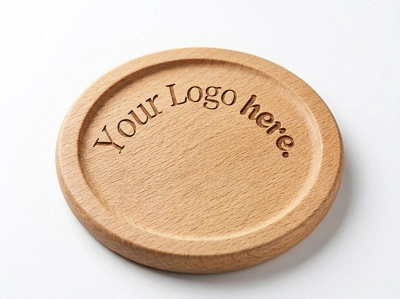 Wood Coasters Set with Holder