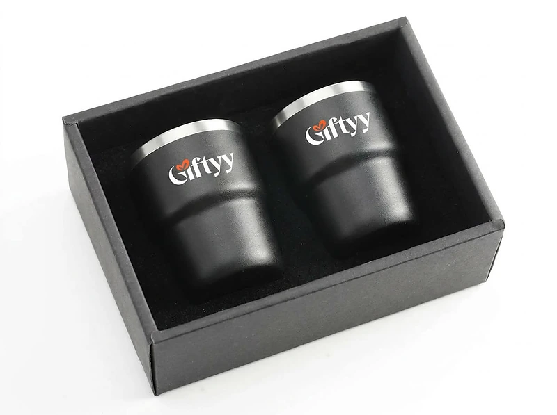 80ml Double-Wall Stainless Steel Espresso Cups