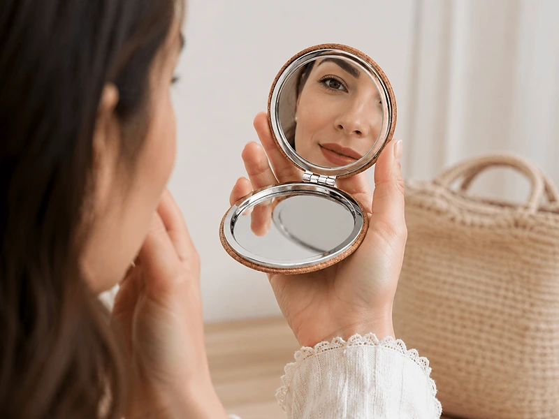 Cork Compact Mirror in UAE