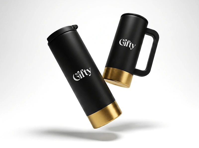 350ml tumbler with handle & 500ml flask with sipping