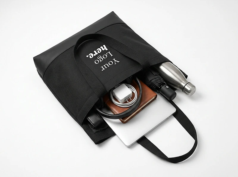 Large-Capacity Tote Bag with Reinforced PU Bottom