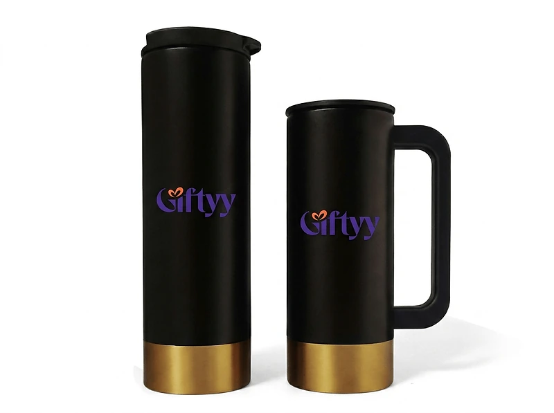 350ml tumbler with handle & 500ml flask with sipping