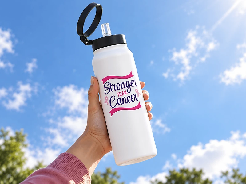 Breast Cancer Awareness Phone Holder Bottle 500ml