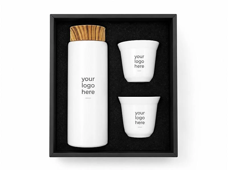 Giftology Coffee Set – Stainless Steel Bottle and Coffee Cups in UAE