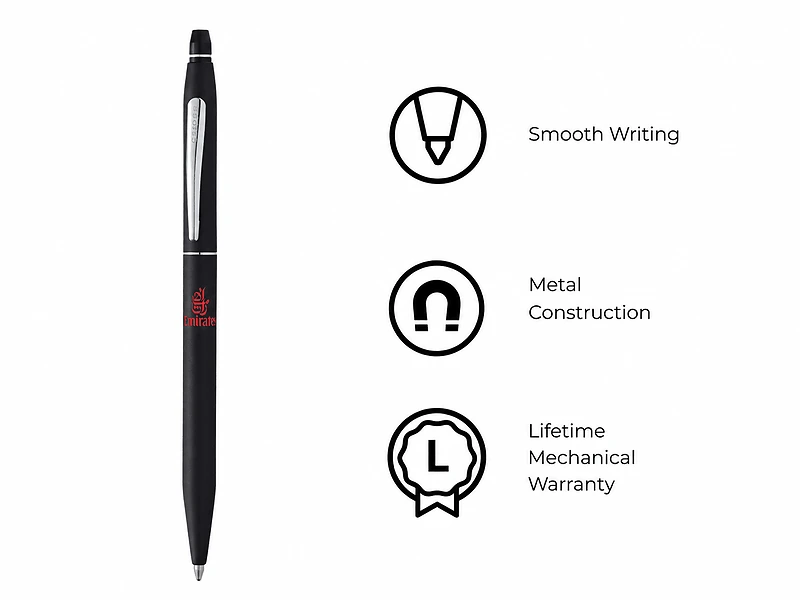 Cross Click™ Classic Black Ballpoint Pen (Blue Ink)