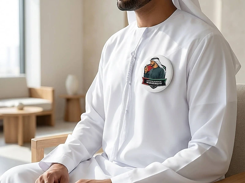 Proud of UAE-Round Badge with Pin