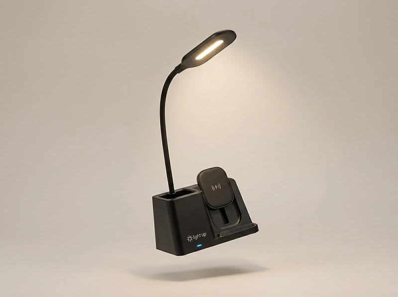 3-in-1 Wireless Charger with Desk Lamp & Pen Holder In UAE