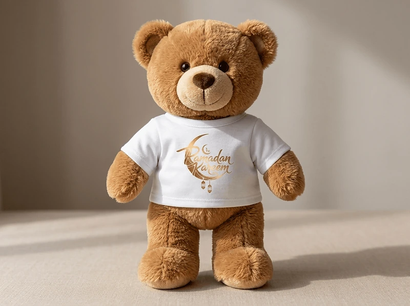 Customizable Teddy Bear Plush Toy with Printable T-Shirt