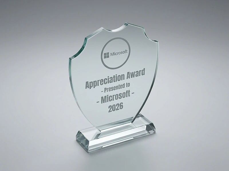 Victorian Shield Crystal Award