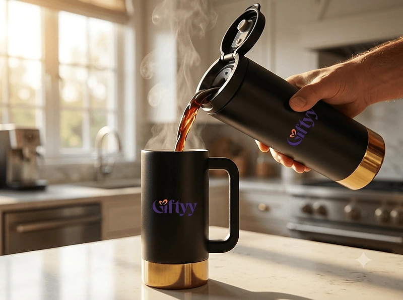 350ml tumbler with handle & 500ml flask with sipping
