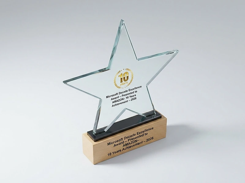Star Shaped Crystal Award