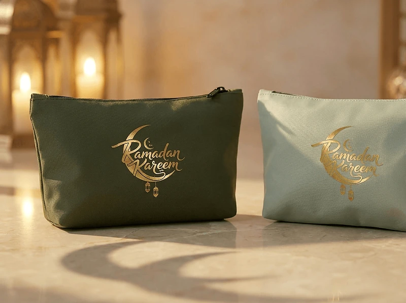 Cosmetic Pouch with Zipper – Soft PU Material