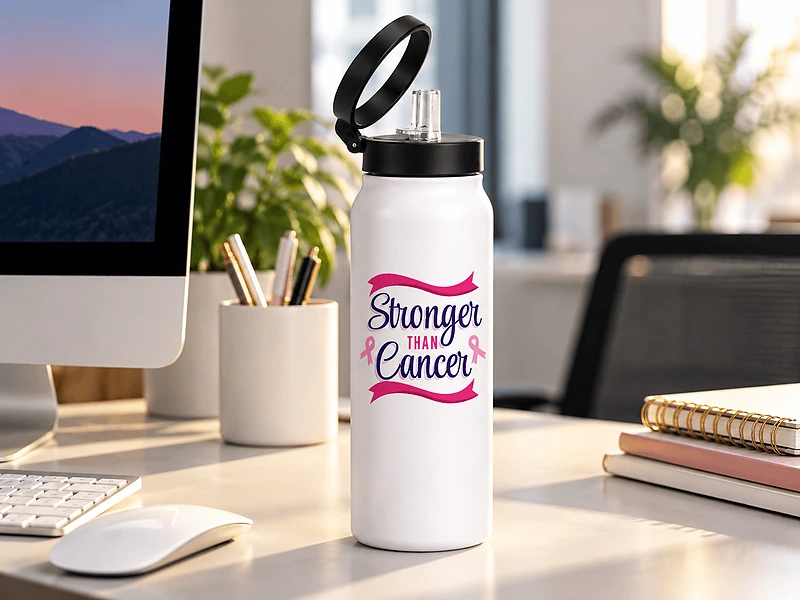 Breast Cancer Awareness Phone Holder Bottle 500ml
