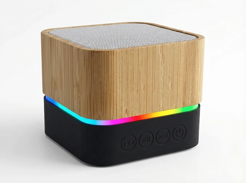 Cube Bamboo Bluetooth Speaker