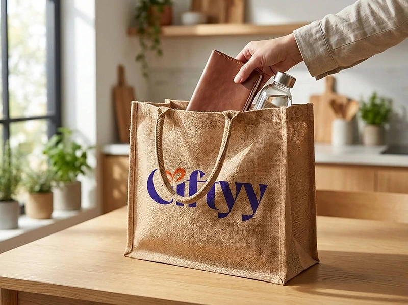 Eco-Neutral Jute Shopping Bag – Horizontal