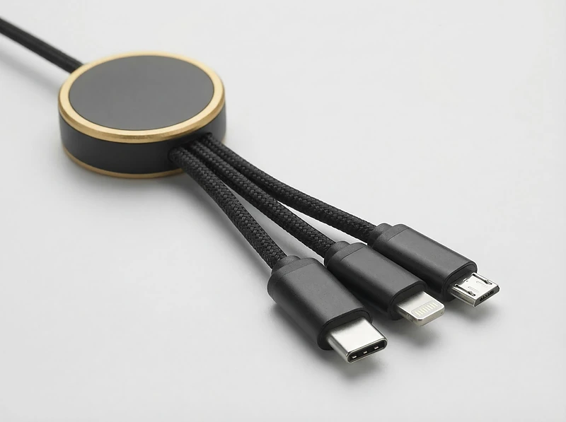 3-in-1 Multi-Charging Cable 100 cm with Light-up Logo