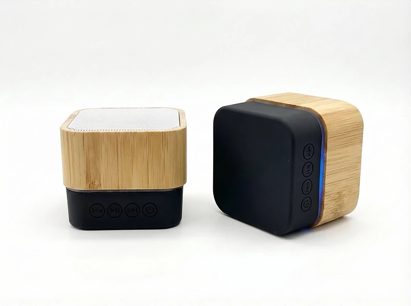 Cube Bamboo Bluetooth Speaker