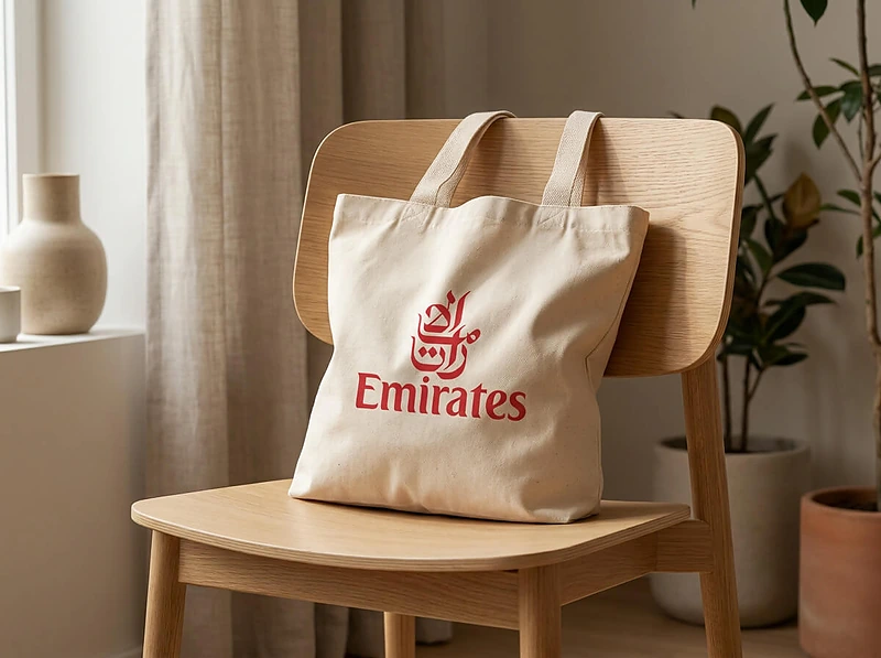 Natural Fabric Tote Bag with Inside Pocket