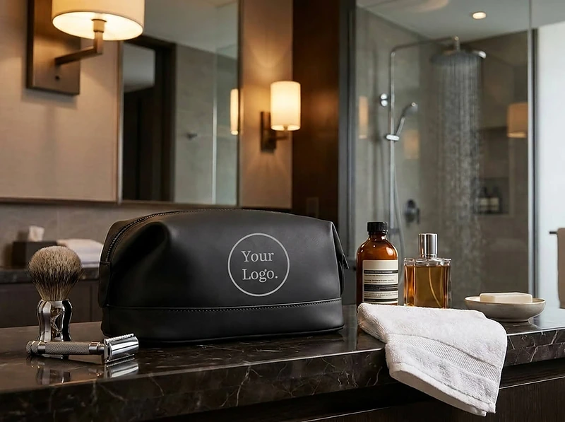 Nubuck PU Travel Wash Bag