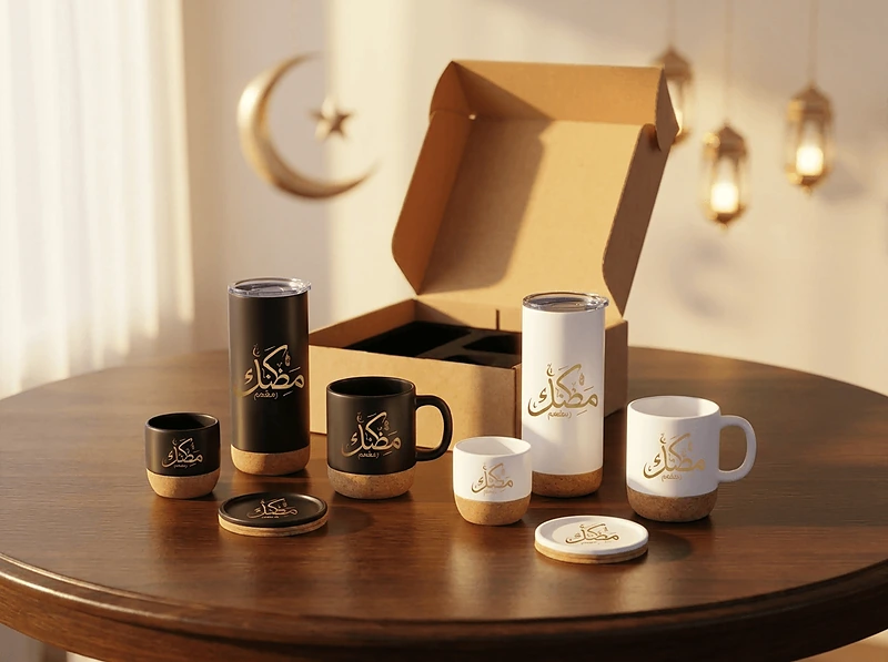 Ramadan Tumbler, Mug & Tea Cup Cork Giftset