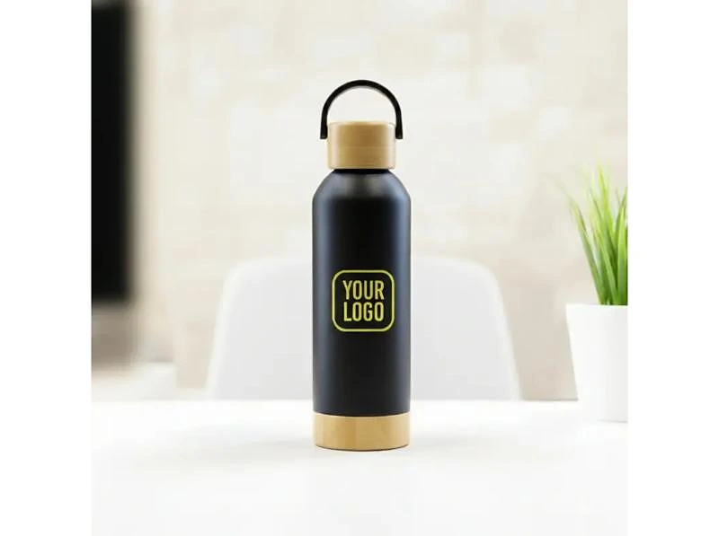Insulated Bottle With Bamboo Lid