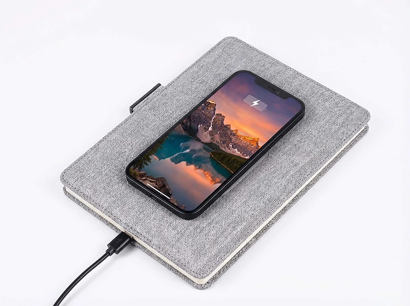 A5 Notebook With Wireless Charger and Powerbank