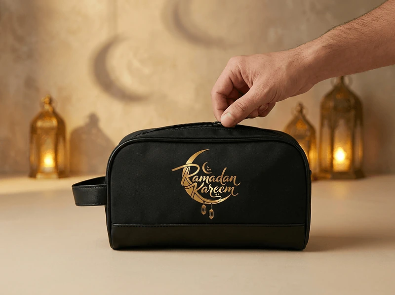 Twill Fabric Utility Pouch with PU Handle