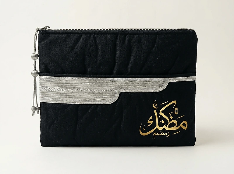 Laptop Sleeve Zipper Pouch with Tassel – Arabic Bisht Embroidery