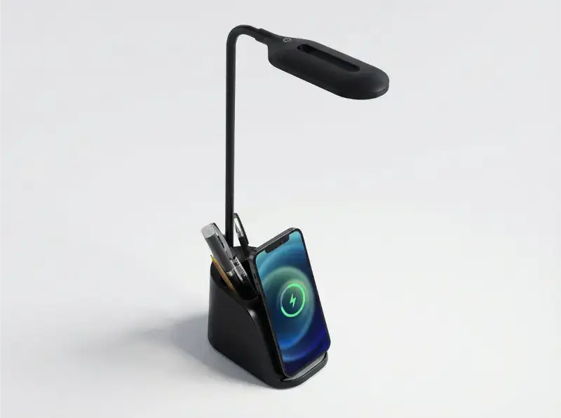 Giftology 3-in-1 Desk Lamp with 15W Wireless Charger & Pen Holder