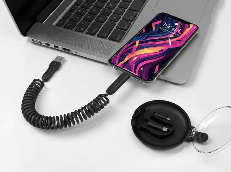 Curled Cable & Adapter Kit