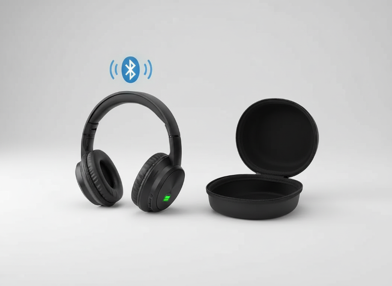 Bluetooth Headphones with EVA Carry Case