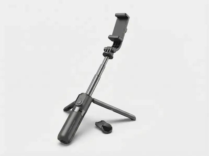 Мобильный штатив 3-в-1 с Bluetooth-палкой для селфи и кнопкой затвора камеры.