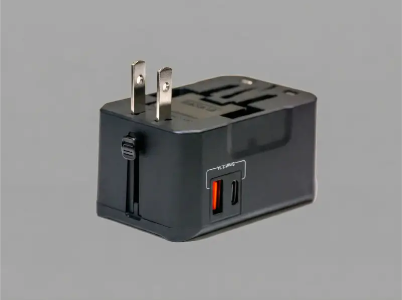 Universal Travel Adapter With Type-C And USB-A Ports
